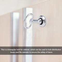 2 Pieces Electric Cabinet Lock Electrical Panel Distribution Sturdy Triangle