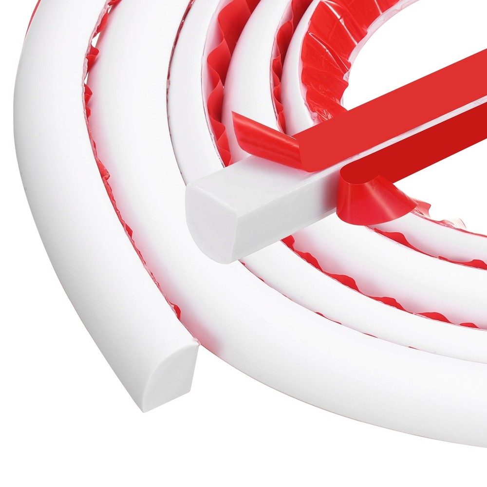 Flexible Quarter Round Molding 39 Inch for Wall Edge Corner [White,0.7In]