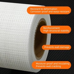Fiberglass Drywall Joint Tape Mesh, Self~Adhesive, 6in x 75ft, White
