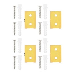 4Pc Glass Clamps Screw Brushed Gold 31.5x24x20.5mm for Glass Shelves Shower Room