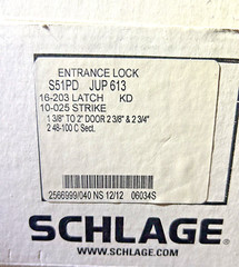 Schlage Entrance Lock S51PD JUP 613 Jupiter Door Lever Set NOS