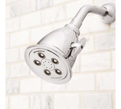 3-Spray 4.1 in. Single Wall MountHigh Pressure Fixed Adjustable Shower Head in P