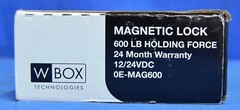 WBox Technologies 0E-MAG600 600LB 12/24V Single Door Electromagnetic Lock