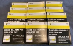 12 – ROLLS K-Flex R-1 Foam Rubber Insulation Tape 1/8″ Thick 2″ Wide 30ft Long