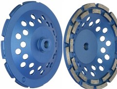7″ Double Row 5/8-11 Thread Concrete Diamond Grinding CUP Wheel Disc Grinder