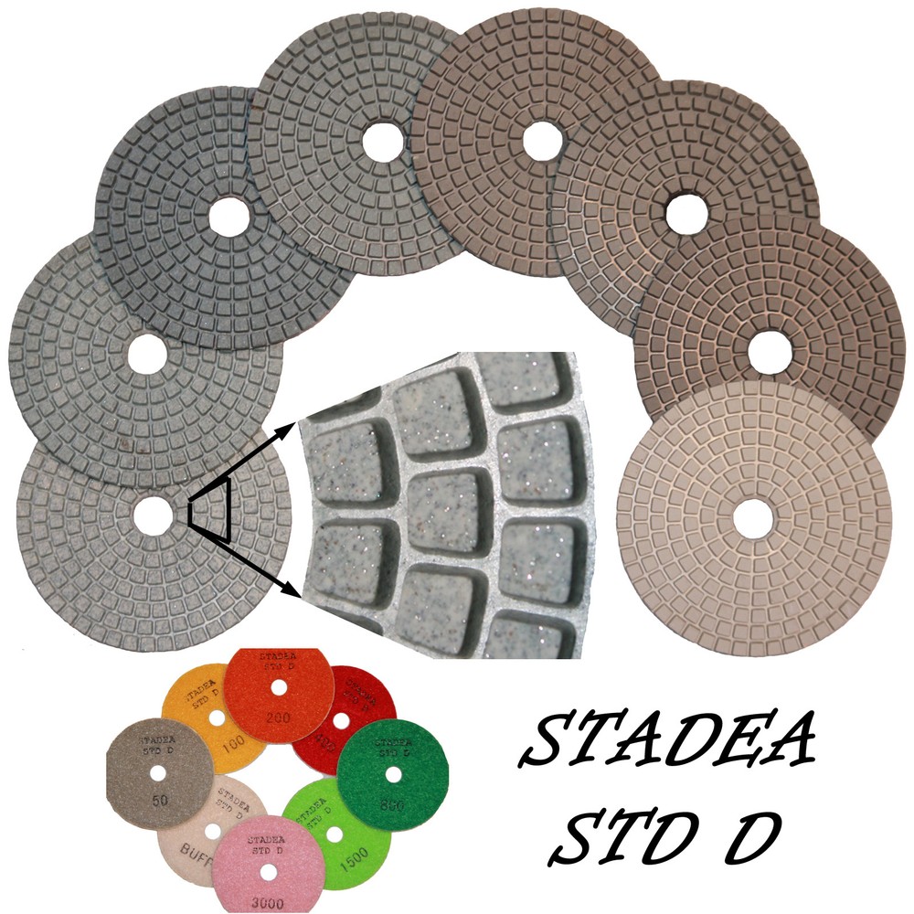 STADEA 4″ Diamond Polishing Pad For Wet Polisher Stone Polish Grinding: Grit 50