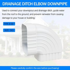 90° Gutter Elbow 2×3 Aluminum Downspout Roofing downspout white