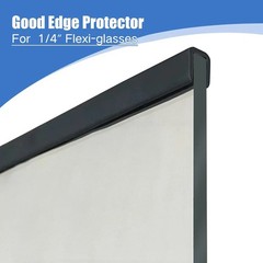 Rubber Edge Trim, 1/4″ U Channel Fit 1/4″- Length 20′, Black