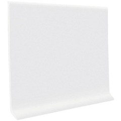 Roppe 4 In. x 4 Ft. Snow White Vinyl Dryback Wall Cove Base Pack of 16 Roppe