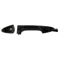 Front Door Handle Black Driver Passenger 2pc Paint to Match DHA65472