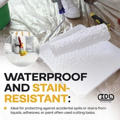 IDL Packaging 4 Mil Plastic Sheeting 3’x50′ 150 sq ft for Painting, Construction
