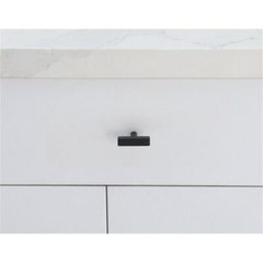Elegant Decor Dior Modern Zinc Alloy T Bar Pull Multipack in Black (Set of 10)