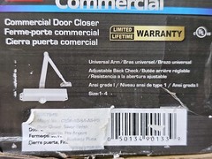 ProSource C501-AB-SA-AS Door Closer, Non-Handed, Automatic, Aluminum, Silver