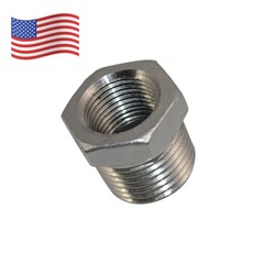 NPT 1/2“ male to 3/8” female HEX pipe Reducing bushing adapter Stainless Steel