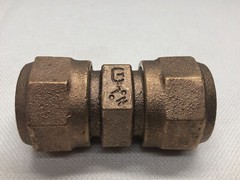 Cambridge Brass Full Bore N/L Compression Coupling 1-1/4″ to 1-1/4″ -119NL-H4H4
