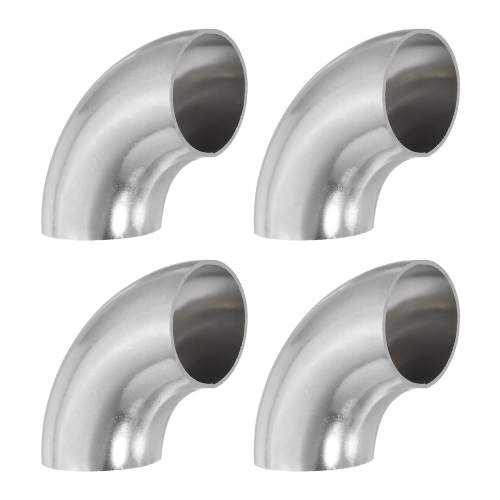 4 Pack 1-1/2″ OD 201 Stainless Steel Butt 90 Degree Fitting