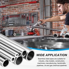 uxcell 304 Stainless Steel Tube, 16mm ID 22mm OD 305mm Length, Silver