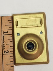 Vintage Antique Brass Doorbell Chime Push Button Plate Commercial Industrial