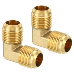 2 Pack 5/8″x5/8″ Brass Fitting Flare 90 Degree Elbow Tube Fitting