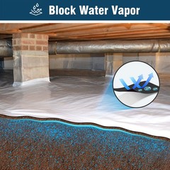 Spirecover Crawl Space Vapor Barrier, 10 Mil Vapor Barrier, 10’x15′, Plastic Dro