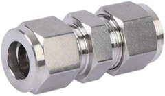 304SS Compression Tube Fitting Union with Double Ferrules 3/8″ OD x 3/8″ OD 1PC