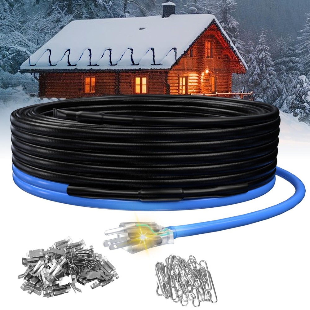 20ft Roof Heat Tape for Roof and Gutters, Constant Wattage 5w/ft, CSA ETL Cer…