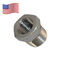 3/8″ male to 1/4″ NPT female HEX Pipe Reducer bushing adapter Stainless Steel