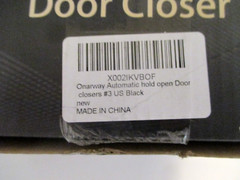 ONARWAY DOOR CLOSER MODEL 801 SERIES BLACK (99LB-132LBS) NEW OPEN BOX BLACK
