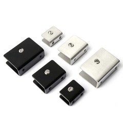 304 Stainless Steel Brushed Glass Clamp Stair Handrail Flat Bottom Bracket Clamp