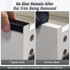 Rubber Edge Trim, Self Adhesive Size1/2″(Fit 7/16″~9/16″), L20′, Gloss Black