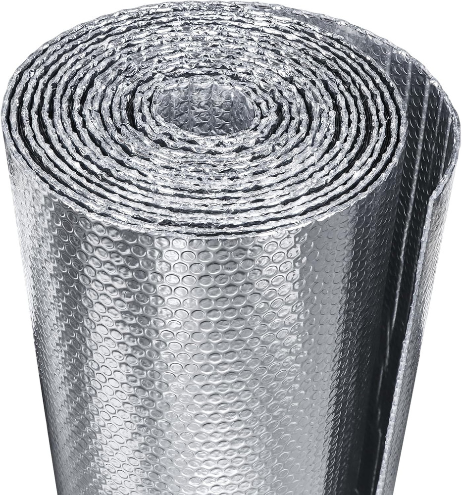 Reflective Insulation Foam,48″ x 10 Ft Window Insulation for Summer Heat,Aluminu