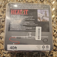 HEATIT Heat It 40ft Self-Regulating Heat Cable Pipe Freeze Protection Energy Fs