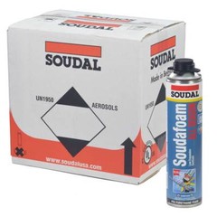 Soudal All Season Window & Door Pro Gun Foam, 24oz, Full Case of 12 Cans