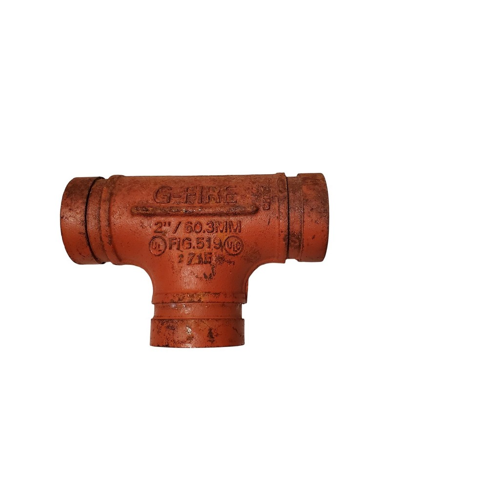 G Fire 2″ 60.3mm Cast Iron Pipe Tee Fitting