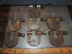 Lot of 7 FM BRAND BEAM “C” Clamps ALL NUMBERED 238, 47, W