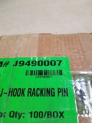 Box of 100 – Unbranded Zinc J-Hook Racking Pin J9490007