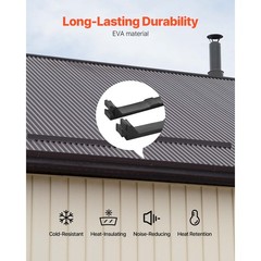 Uimoso 20 pcs Foam Closure Strips Metal Roof Inside EVA Foam Closure Strip
