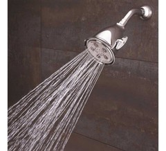 3-Spray 4.1 in. Single Wall MountHigh Pressure Fixed Adjustable Shower Head in P