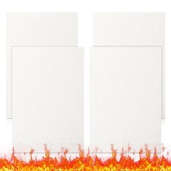4 Pcs High Temperature Gasket Paper, Ceramic Fiber Material White