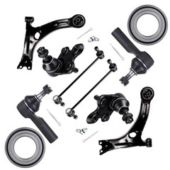10Pc Suspension Kit 03-08 Vibe Matrix Control Arm Ball Joint Tie Rod Link Hub