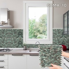 10Pieces Adhesive 3D Mosaic bar-type Wall Tile 11.8″×11.7″ tile,Kitchen,decorate