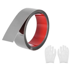 Stainless Steel Molding Trim Self Adhesive, Mirrored Black, 1.6 Inchx9.8 Feet