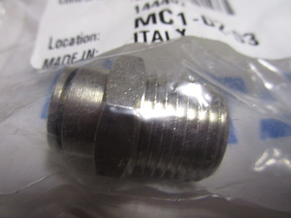 1/2″ Tube x 1/2″ Male NPT Nickel Plated Brass Push-to-Connect Connector