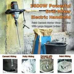 MAXXT 13A Single Paddle Mixer Concrete Mortar Mixer, 5/8″ Keyed Chuck Soft Start