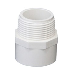 1/2″-4″ PVC Water Supply Straight Pipe Male Threaded Fitting Adapter Joint White