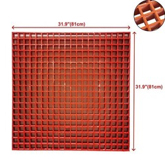 31.9″*31.9″*1.5″ Red Fiberglass FRP Grating 0.5t Bearing Capacity 1 Piece/case