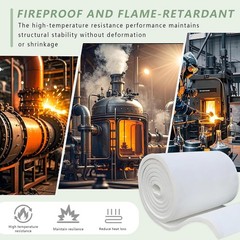 1x MODIGT 16″x24″ Ceramic Fiber Blanket for Industrial Pipeline Insulation