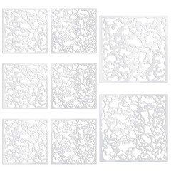 8 Pcs Wall Texture Stencil Kit for Knockdown Drywall Repair and DIY Crafts