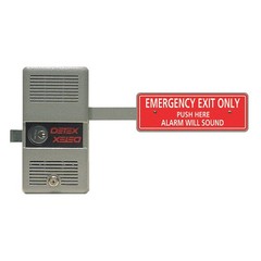 DETEX ECL-230D W-CYL Rim Exit Device with Alarm,ECL-230,9V 44ZU92