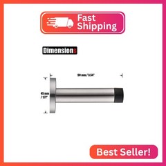 JQK Door Stopper, 304 Stainless Steel Thicken 1mm Sound Dampening Door Stop Bump
